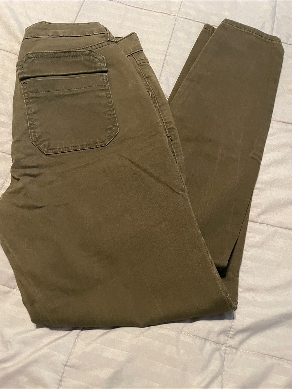 William Rast Olive Utility Zip-Pocket Pants